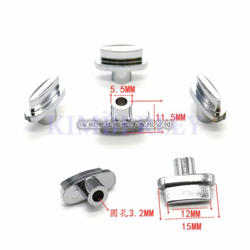 10 Piece Touch The Switch Cap Electroplated Button Cap Fine Tuning Plastic Button Cap Switch Button Cap Flat Round Hole Button