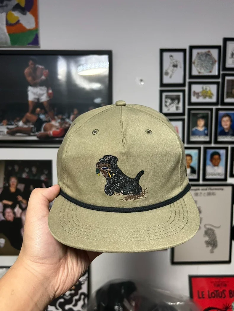 High-Quality 5 Panel Dad Baseball Cap Customized Design Embroidered Logo Laser-Cut Holes Oxford Dobby Fruit Golf Cap