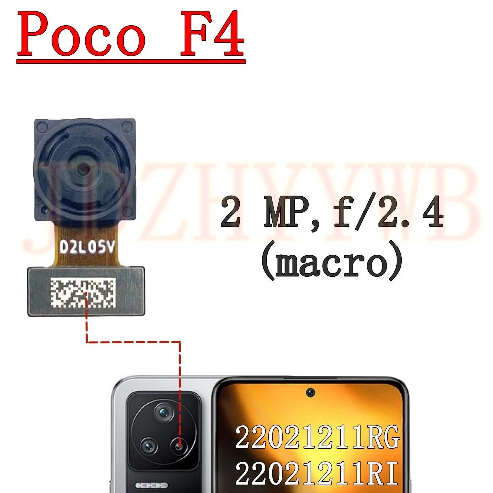 Xiaomi PocoF4 Poco F4용 전면 및 후면 카메라 전면 셀카 와이드 후면 카메라 메인 카메라 플렉스 케이블
