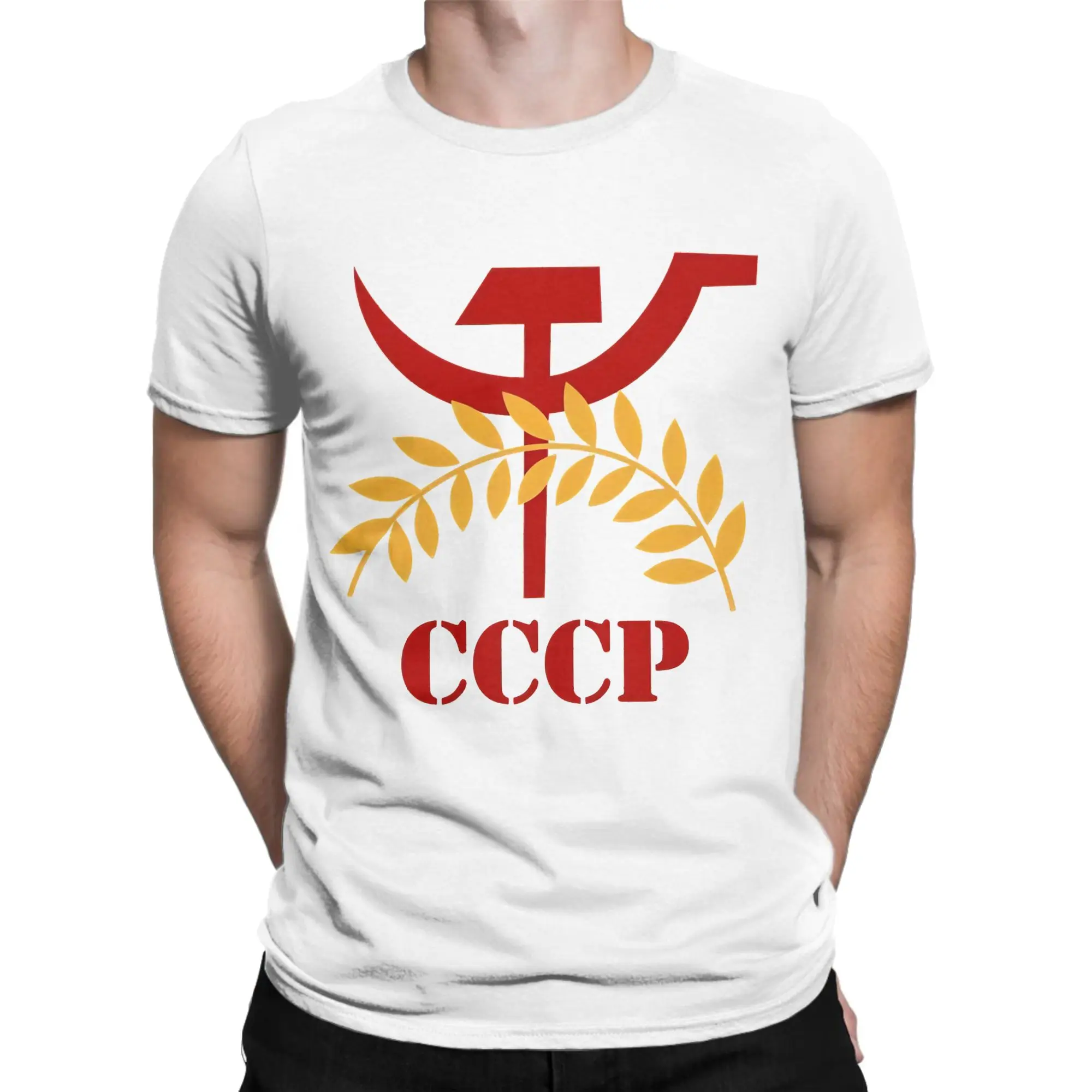 Cccp  T Shirt Summer  Popular T Shirts Pure Cotton Comfortable Oversized Clothes Short Sleeve Aesthetic Tops