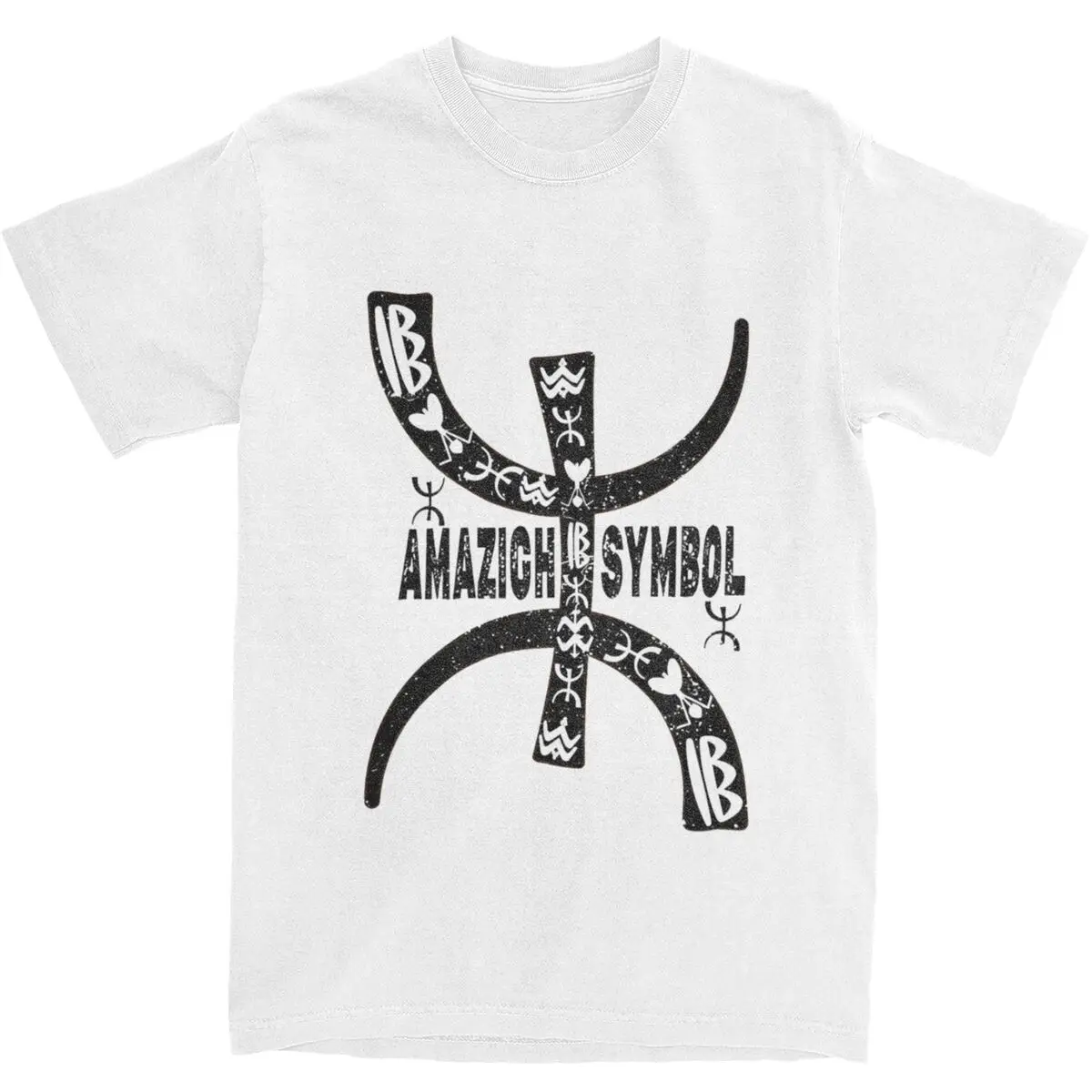 

Men's Amazigh Berber Symbol T-Shirts Black Cotton Tops Beach Y2K Fun Short-Sleeved T-Shirt O-Neck Fashion Casual Tshirt 5XL 6XL