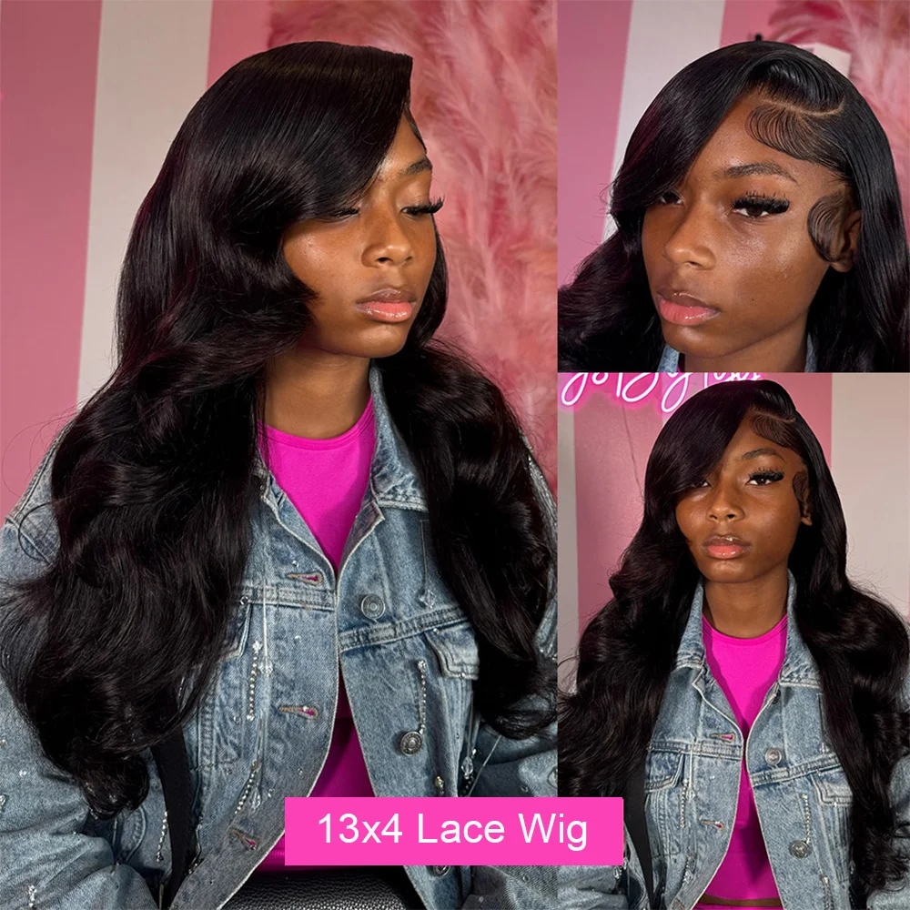 13x6 Body Wave Lace Front Wigs 100%  Human Hair Wig 40inch13x4 Pre Plucked Human Hair Wigs 250 Density  Body Wave  5x5 Ready to Go HD Lace Glueless Wigs for Women Natural Black Brazilian image 2