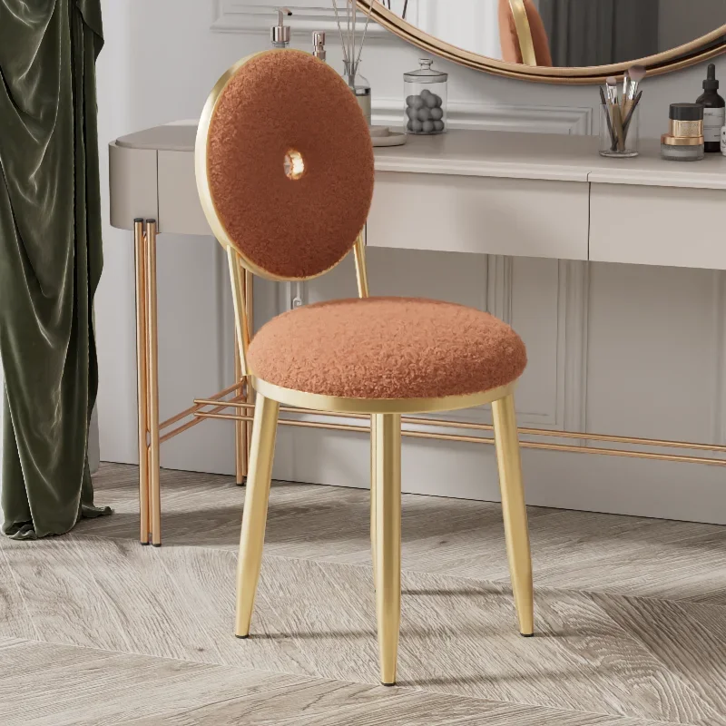 

Household Dressing Stool Manicure Chair Princess Wind Bedroom Makeup Stools Bedroom Furniture Creative Donut Shape Chairs