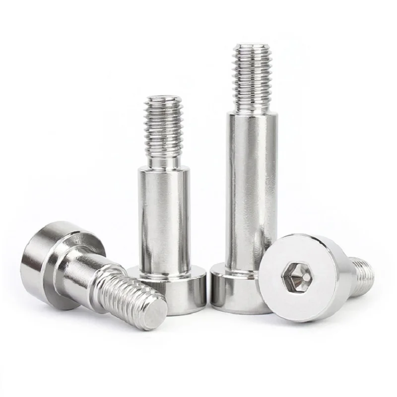 5Pcs 304 stainless steel hexagonal M4 plug screw shoulder raised shoulder half threaded step equal height limit bolt