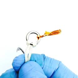 Anzuelo de pesca igging, anzuelos dobles de acero inoxidable con línea trenzada, anillo sólido, accesorios para aparejos de pesca, anzuelos de agua salada