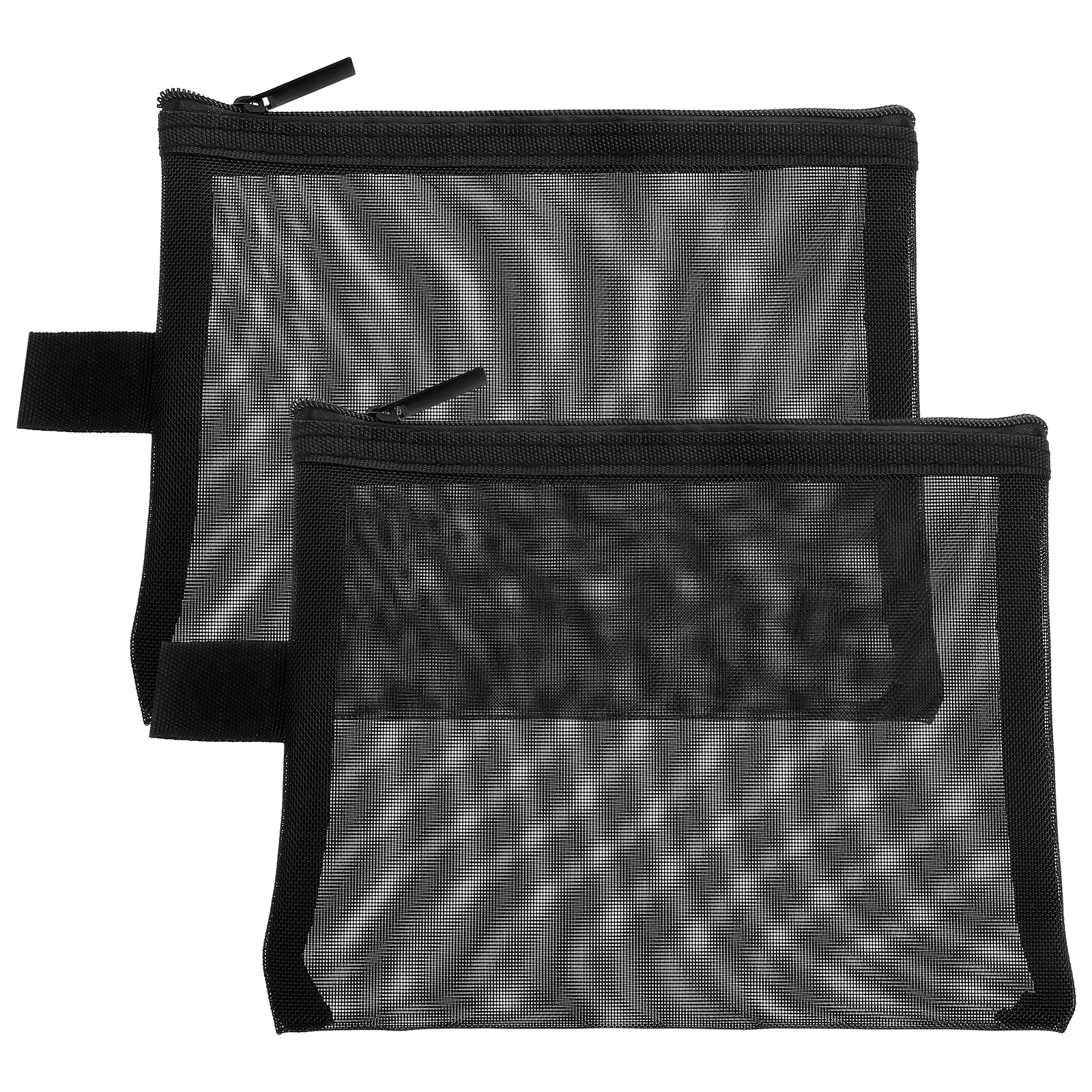 

2Pcs Bags Nylon Makeup Bag Toiletry Pouch Durable Travel Organizer Small Mesh Zipper Pouch Mesh Makeup Bag