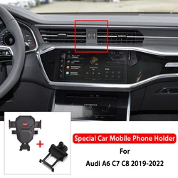 Adjustable Mobile Phone Holder Dashboard Mount Bracket Gravity Phone Holder Accessories For Audi A6 C7 C8 2019-2022 Car Styling
