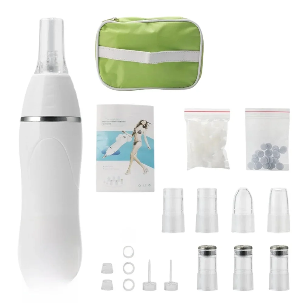 EU 플러그 다이아몬드 미세박피 기계, 얼굴 피부 관리용, 진공 모공 클리너 블랙헤드 제거 필링 기기