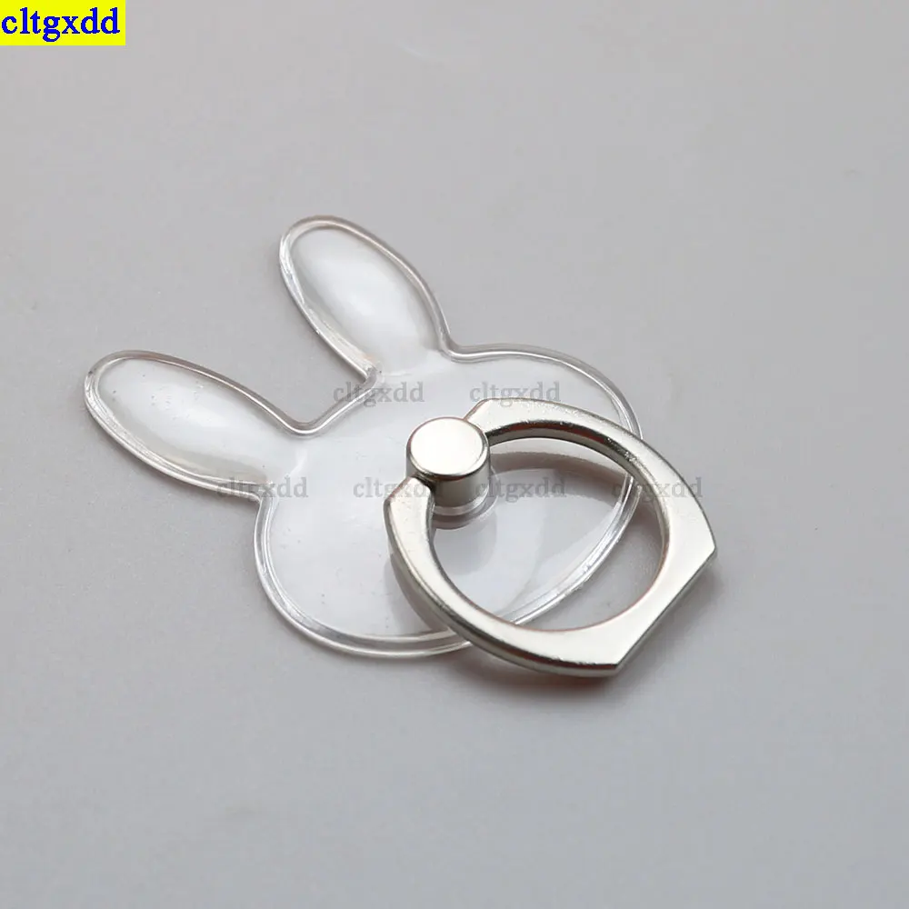 cltgxdd 1-częściowy uniwersalny uchwyt na telefon palec metalowy pierścień akrylowy uroczy przezroczysty uchwyt na smartfon Huawei Samsung