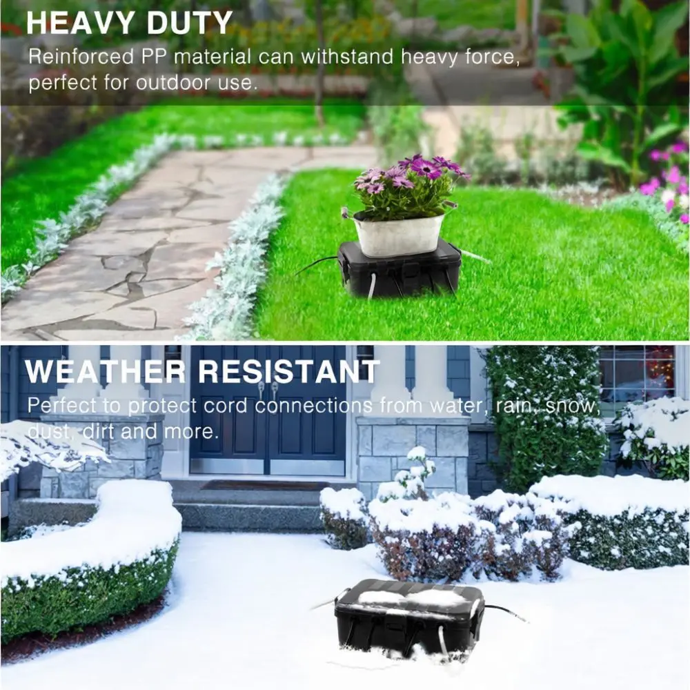 Large Square Junction Box Waterproof Outdoor Electrical Enclosure Case Industrial Cable Management Protective Wiring Housing Box