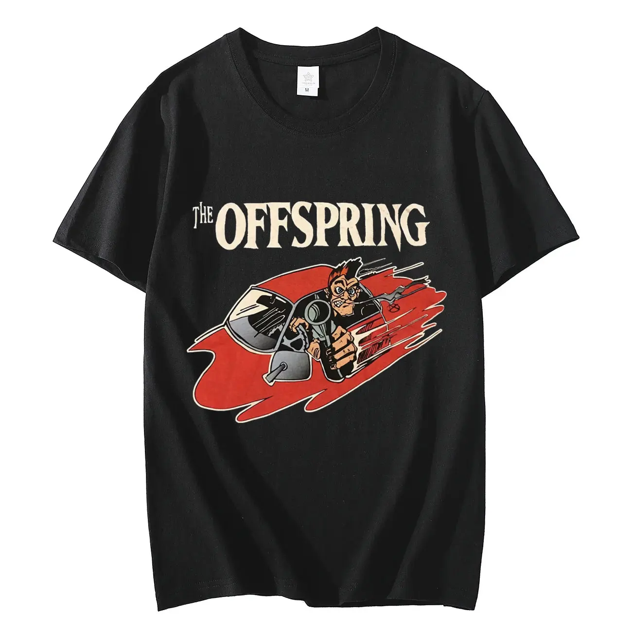 

Punk Rock Band The Offspring Tour Graphic T Shirts Vintage 90s Streetwear Short Sleeve T-shirt Fashion Hip Hop Retro Tees Unisex