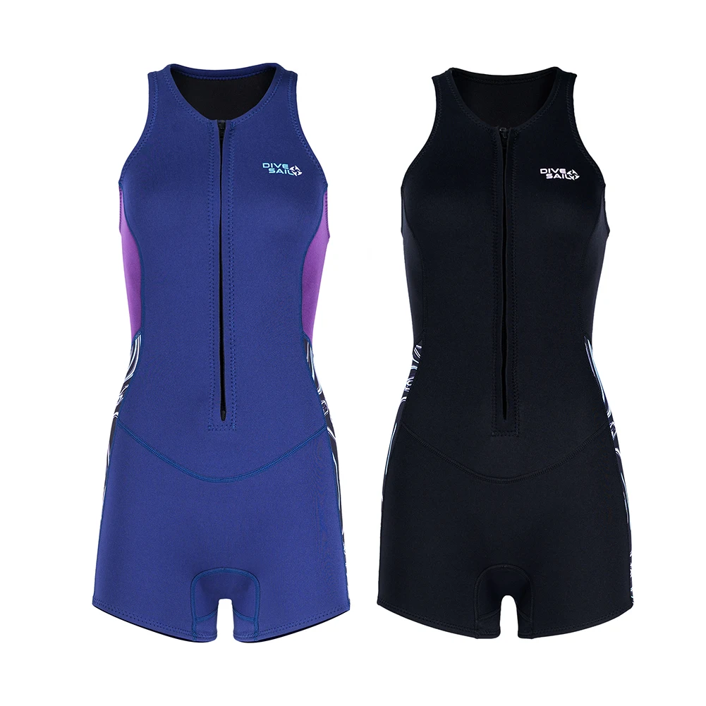 2MM Neoprene Wetsuit Women One-piece Sleeveless Vest Swimsuit High Elasticity UV Resistant Summer Surfing Diving Suit for Women