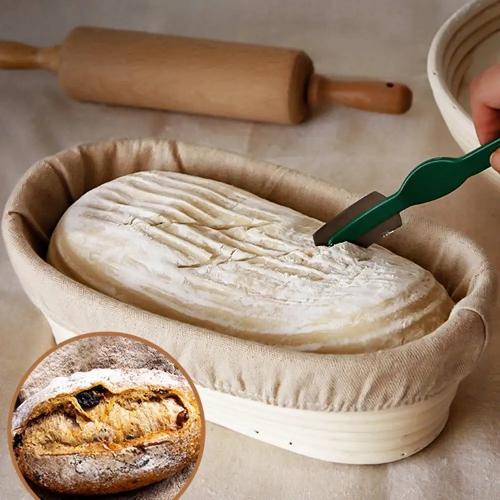 

Oval Fermentation Portable Rattan Sourdough Banneton Basket Woven Dough Bread Proofing Baskets Kitchen Tools