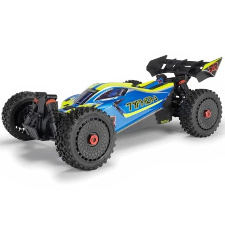 

RC Car 1/8 Typhon 4X4 RTR Brushed Buggy for outdoor racing, ABS plastic body, blue, high-speed durable chassis with oil-filled
