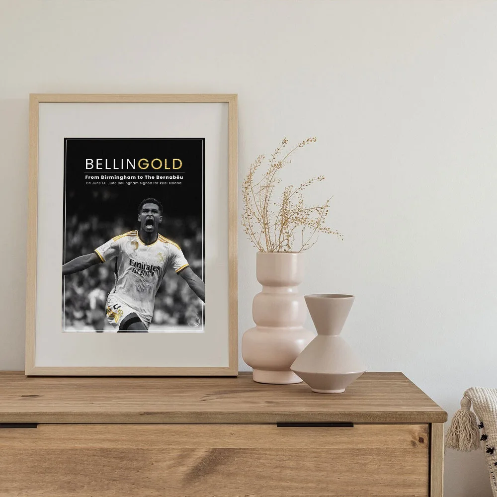 ملصق نجم كرة قدم لديكور الغرفة المنزلية ، جي-جود ، بي-بيلينجهام ، فن جمالي لغرفة النوم ، لوحة جدارية ، مطبوعات قماشية #2