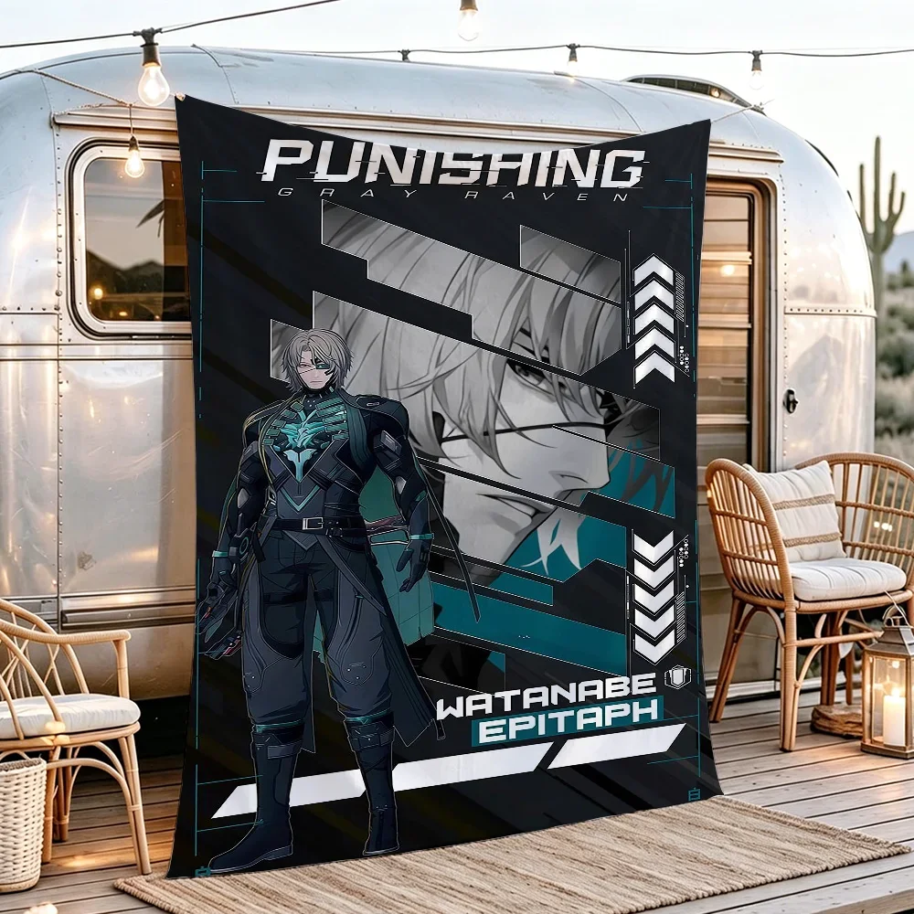 Game P-Punishing Gray Raven Flag Tapestry Outdoor Party Bedroom Living Room Dormitory Decorative Themed Wall Hanging Banner Gift