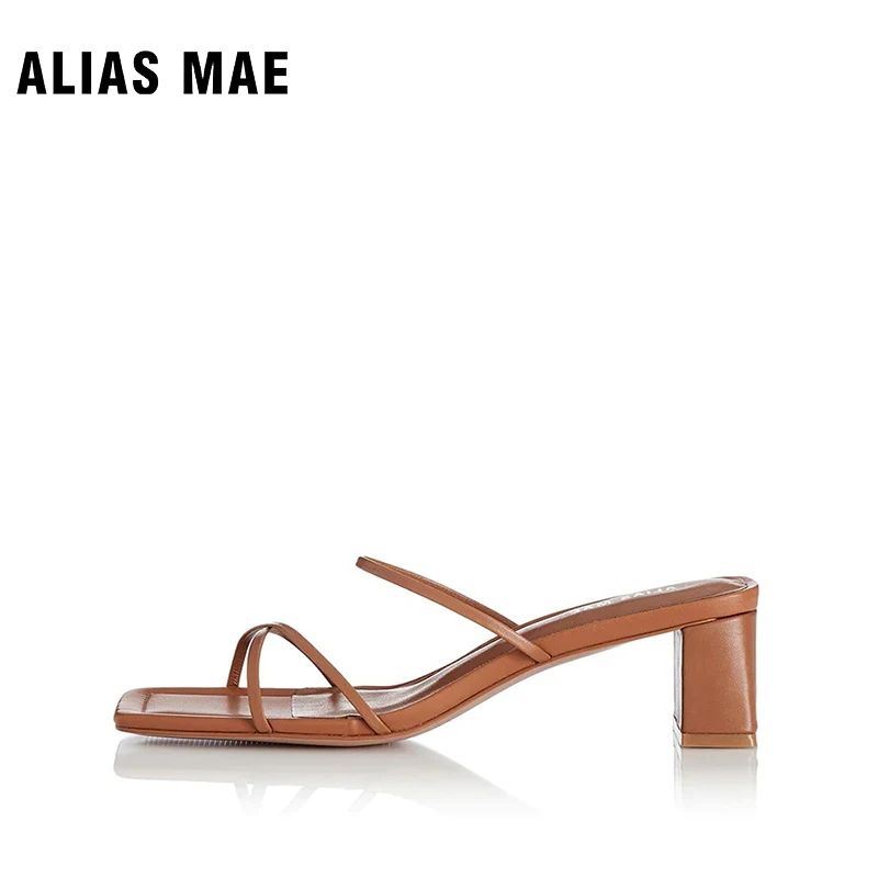 ALIAS MAE ARABELLA Luxury Brand Summer Genuine Leather High Heels High Quality 2023 New Women's Casual Fashion Sandals