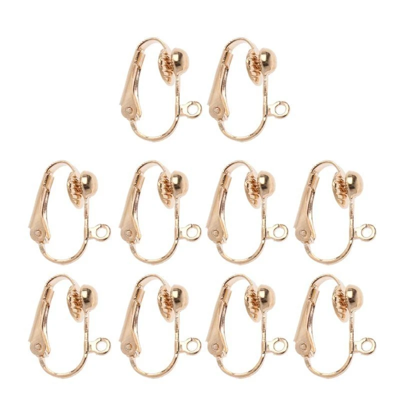 Clip-on Earring Converter With Comfort Earring Pads U-shaped Clip Ear Ring Findings for DIY Earring and Non-Pierced Ears