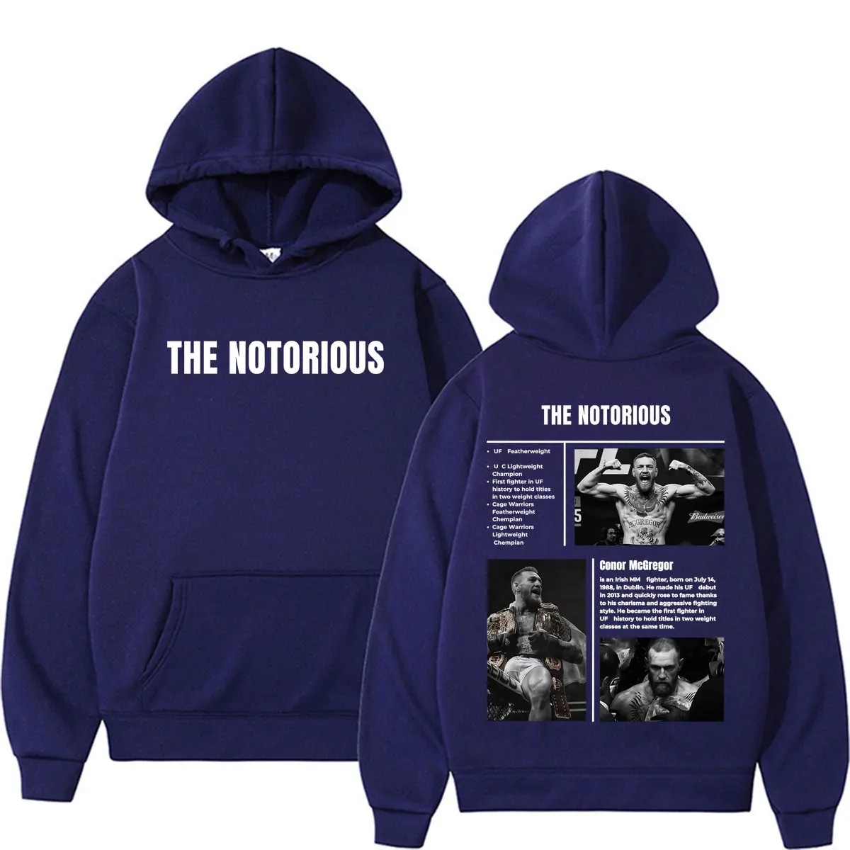 Limited The Notorious Conor McGregor Sweatshirts Men Women Violence Aesthetic Gothic Hoodies Autumn/Winter Long Sleeve Pullovers