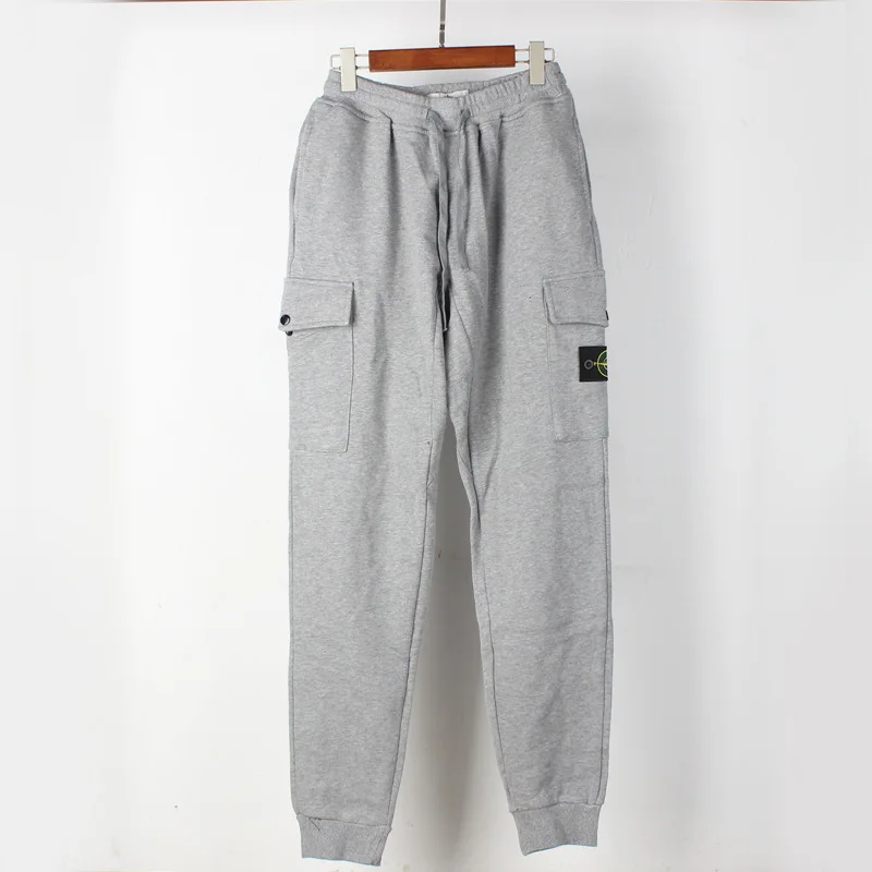 

Solid colour badge casual trousers, trendy brand loose leggings, sweatpants, sweatpants.