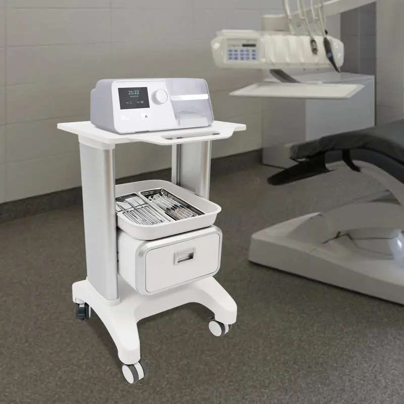 

2 Tiers Removable Beauty Instrumen Lab Carts Utility Cart Mobile Medical W/h ABS Material Rolling Cart Chariot Hospital Salon