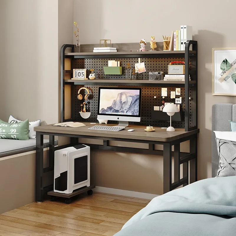 Premium Bookshelf Bilayer Computer Desks Student Bedroom Household Learning Computer Desks Integrated