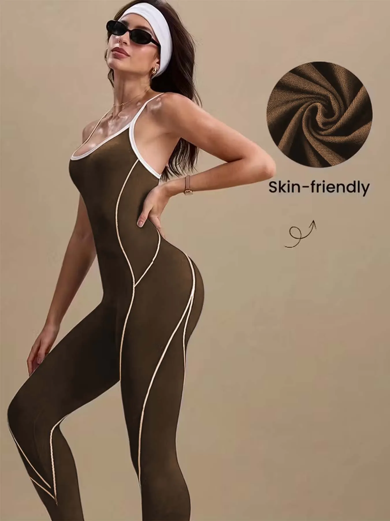 Women's Yoga Jumpsuit Maya Open-Back — Open Back