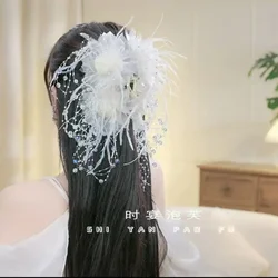 Female Autumn Winter Korean Style Luxury Pearl Tassels Hair Claw Women Emperament hair Shark Clips New Hair Headwear Accessories