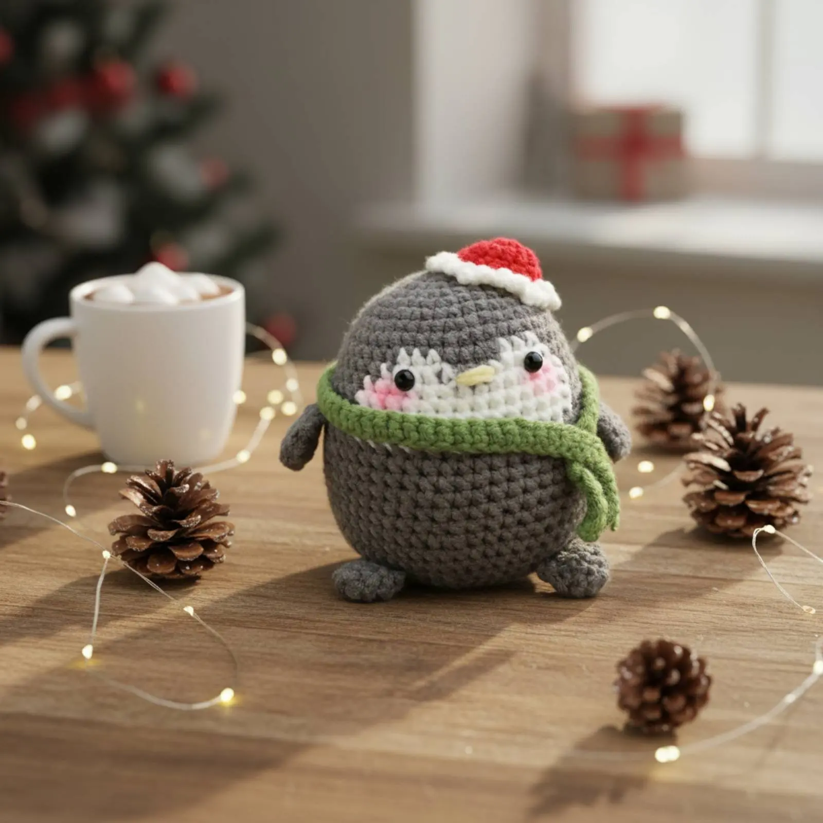 Kit de Ganchillo para Hacer Pingüinos, Diseño Adorable, Kit de Amigurumi de Pingüino, Set de Amigurumi para Principiantes