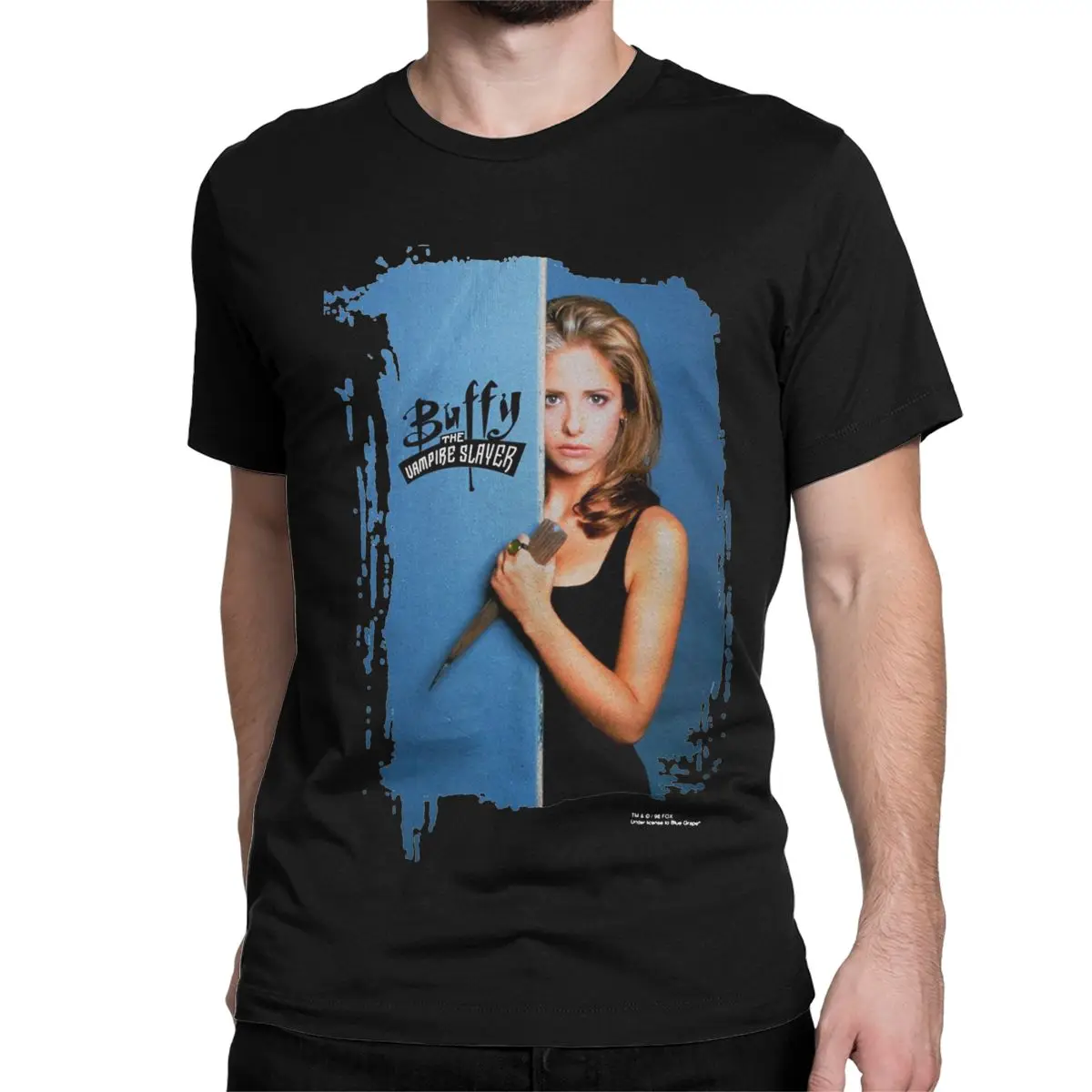 Футболка Buffy The Vampire In Every Generation 1998 года, большой размер, 100% хлопок, 1998 г., только в телевидении Vampire Buffy 1998 Buffy The Vampire In