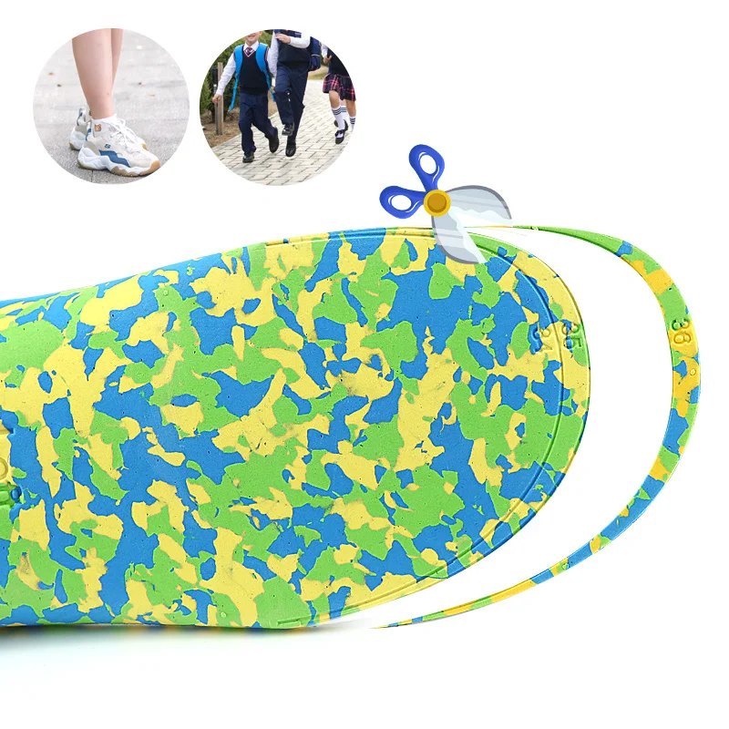 EVA Orthotic Insoles for Flat Feet - X/O Arch Support, Kids/Adults Shock-Absorbing for Sports & Daily Wear