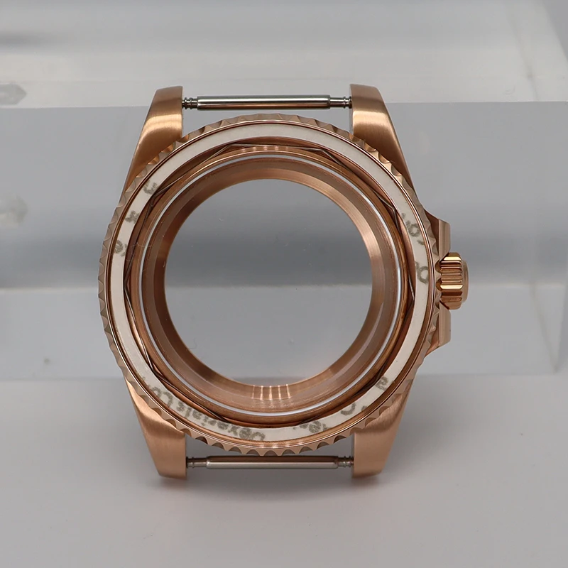 

40mm All Rose Case NH35 Watch Accessories For SUB GMT Seiko NH34 NH35 NH36 NH38 4R36 Miyota8215 ETA2824 Movement 200M Waterproof