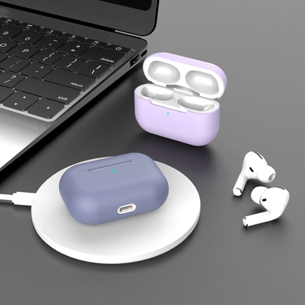 حافظة واقية من السيليكون لسماعات AirPods Pro ، حافظة سماعات الرأس ، سوداء ، داكنة ، زرقاء ، خضراء داكنة