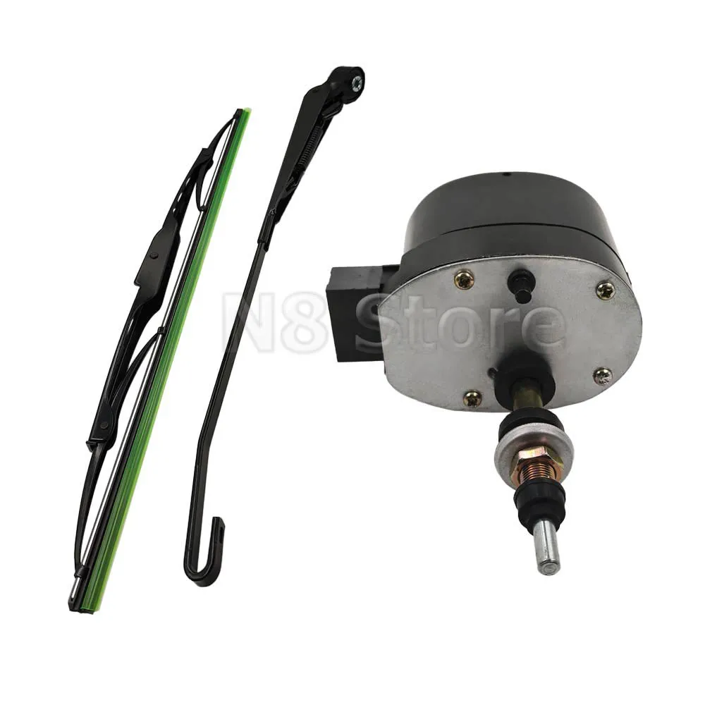 Universal 12V Windscreen Wiper Motor 105° Blade Wiper Arm With Blade For Tractor Boat RV Auto Accessories