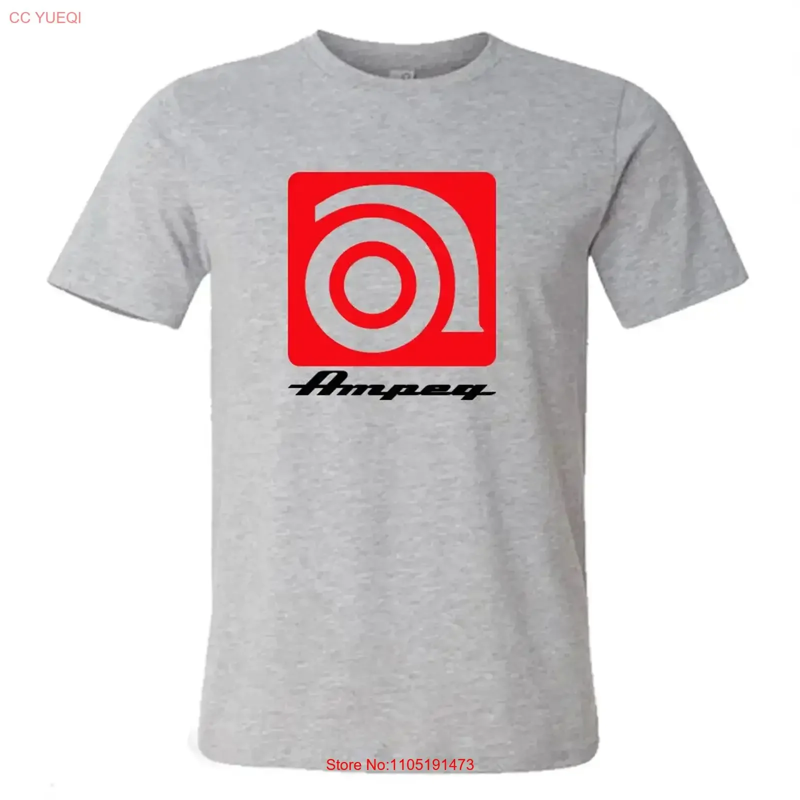 Ampeg música logotipo masculino cinza t camisa tamanho s a 3xl vintage lavado roupas de grife topo para uso diário versátil gráfico macio