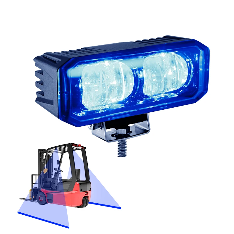10-80V DC vorkheftruck LED-waarschuwingslampje 50W blauw rood zone lijn veiligheidslicht nieuwe staat