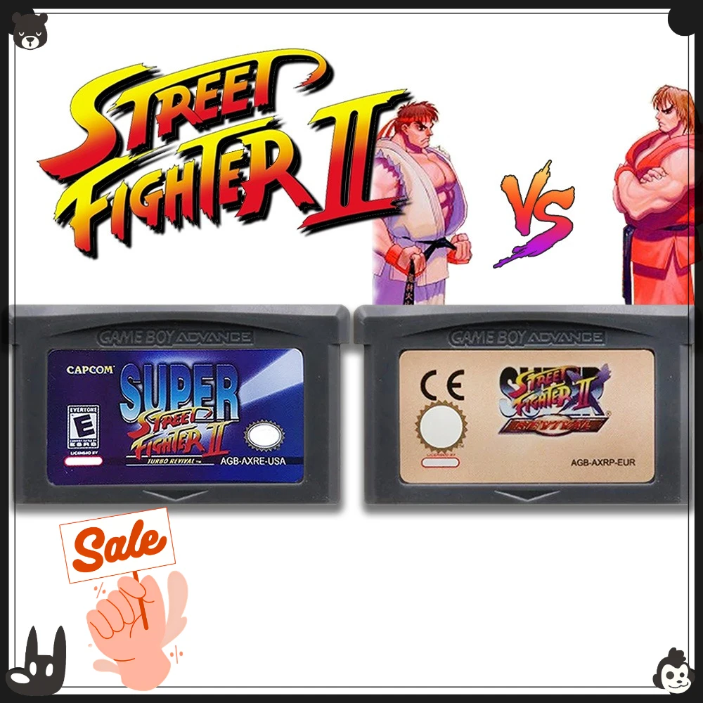 Super Street Fighter II GBA Consola Electrónica de 32 bits Cartuchos de Tinta Tarjeta de Juego DS NDSL