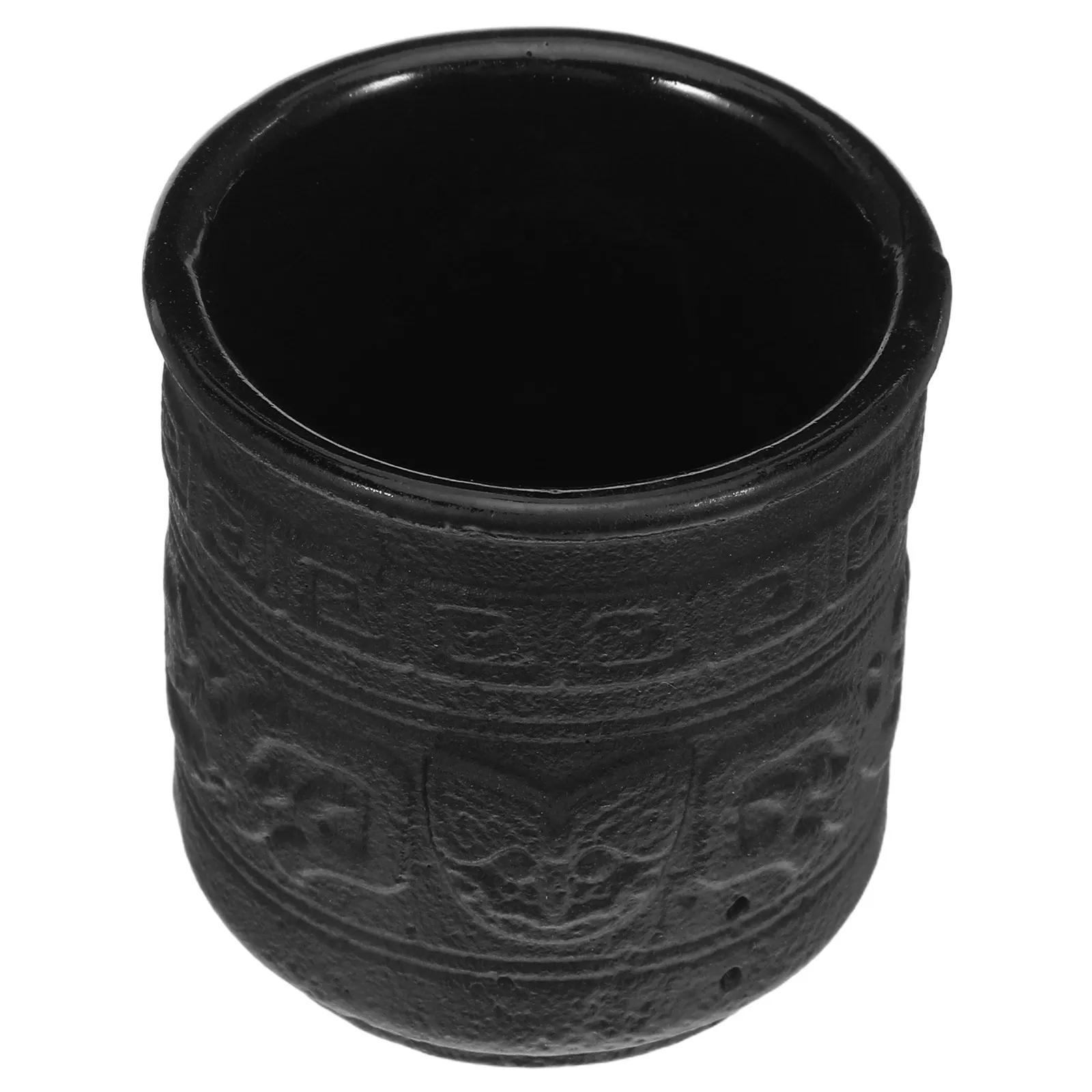 110Ml Cast Iron Tea Cup Japanese Traditional Style Retro Coffee Teacup Magpie Design for Gongfu Tea Brewing Warm Retention