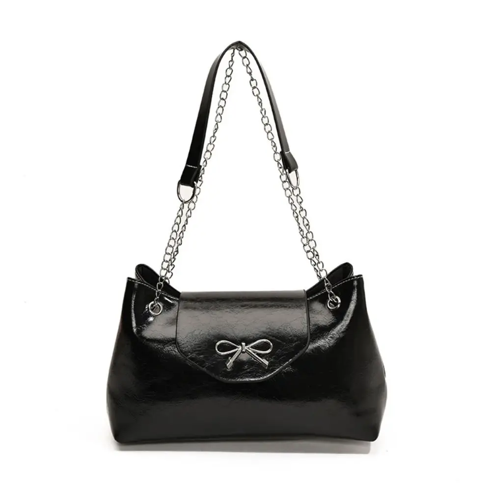 

Модная новинка: Сумка-багет с бантом, однотонная, в корейском стиле, роскошная, Y2K, через плечо, для женщин