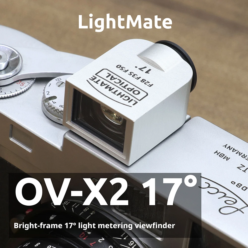 LightMate OV-X2 External Optical Viewfinder Multi Focal Length Compatible with Film Digital Cameras Aluminum Alloy