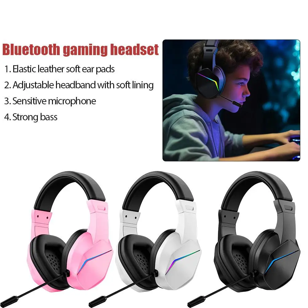 سماعات الألعاب اللاسلكية لـ Ps5 PC الديناميكي RGB ميكروفون إلغاء الضوضاء HIFI المؤثرات الصوتية سماعات الألعاب Y6X9 #4