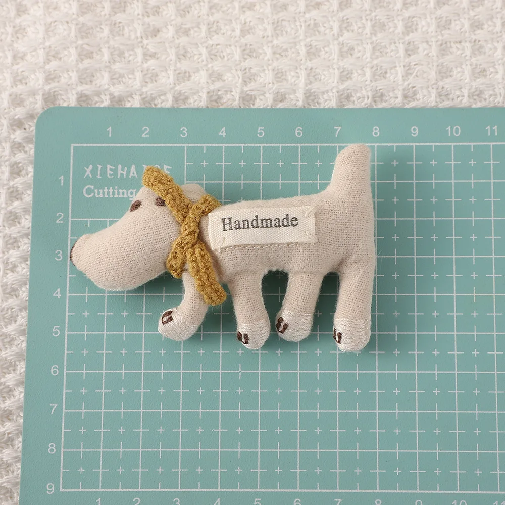 Brooch Pin DIY Accessory Sweet Plush Dog Cotton Filled Kids Scarf Shoes Socks Bag Charm Lightweight Multicolor