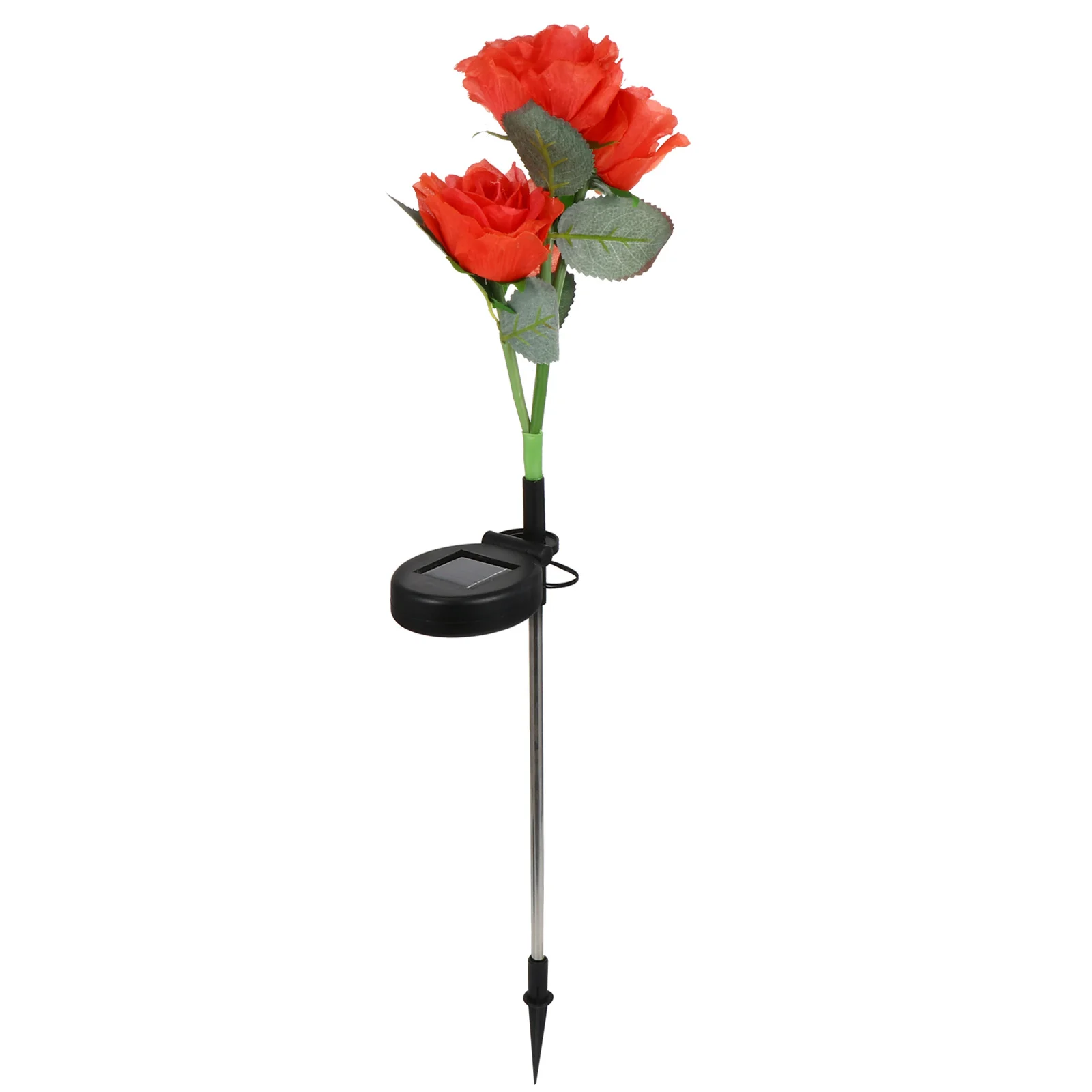 Solar LED Rose Flower Light Outdoor Garden Patio Yard Solar Light Ornament Decorative Backyard Walkway Lighting