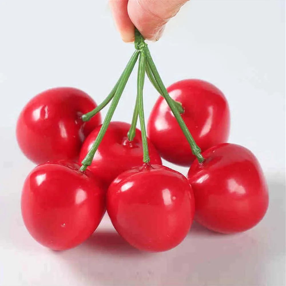 

Artificial Fake Fruit Model props hotel restaurant Kitchen cabinet home Shop Store party decoration Cherry Simulation fruits