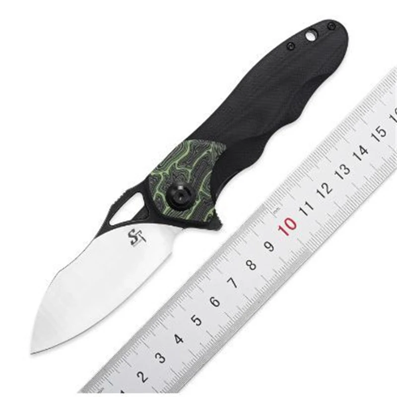 Sitivien ST154 EDC Folding Knife 14C28N Blade G10 Handle Ball bearing Pocket Survival Tactical Outdoor Camping Hunt Knife