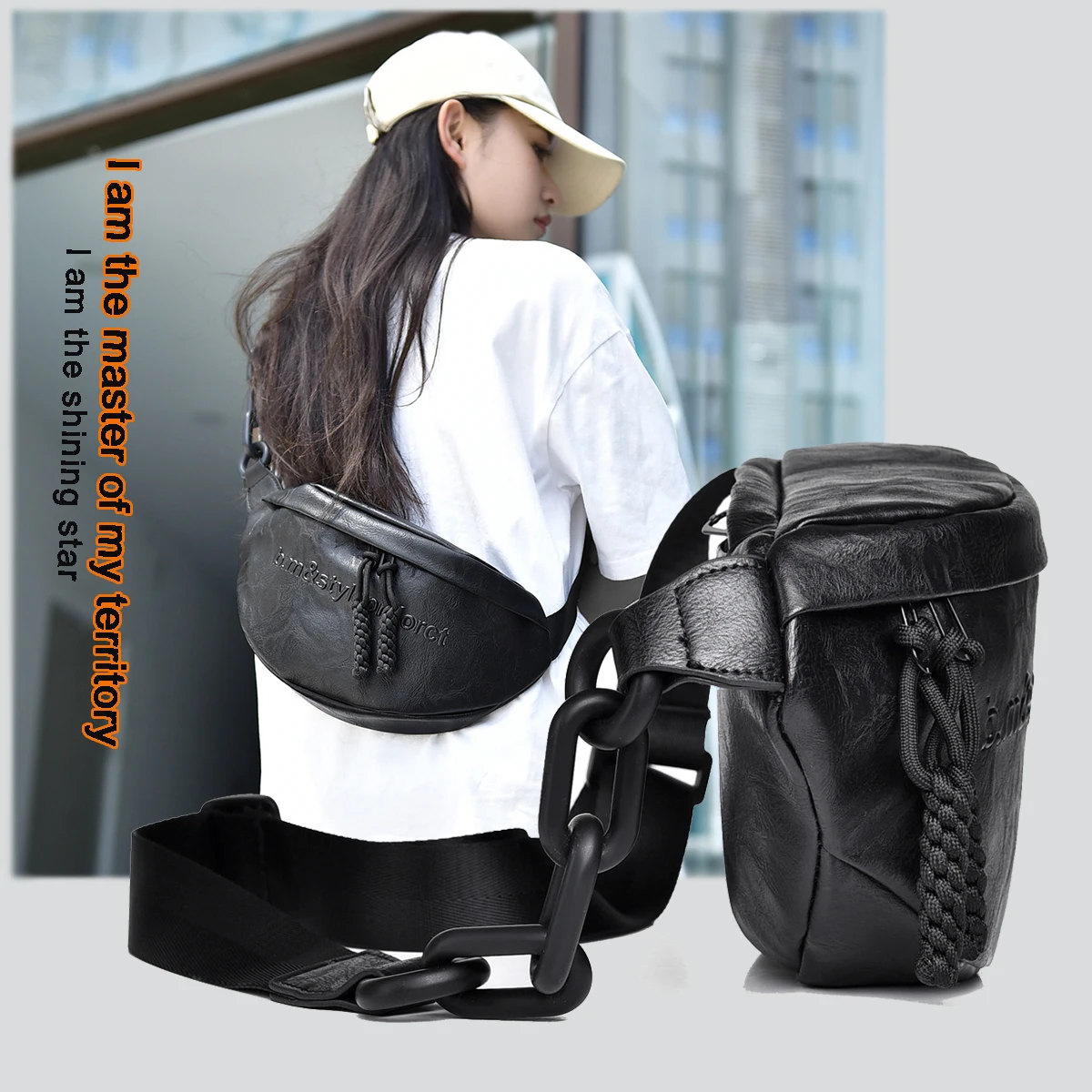 Vintage Leder Hüft tasche Gürtel tasche für Männer Frauen Hüft tasche mit verstellbarem Riemen für Outdoor-Training Reisen lässig – Detail 14