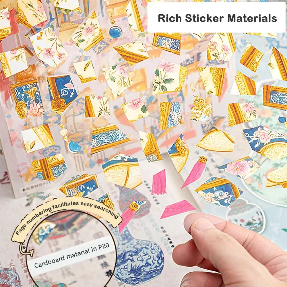 Intangible Cultural Heritage Landscape Stickers Restoration Landscape Luxurious Gemstones Ancient Blue Porcelain