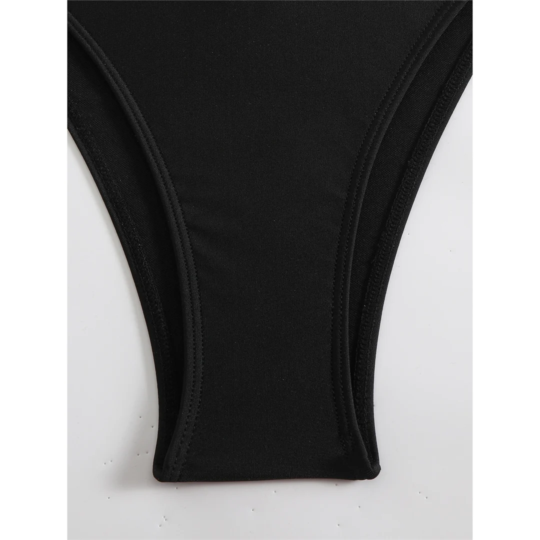 Sexy Badeanzug mit Bauchausschnitt, One-Shoulder-Design, asymmetrisch, einteilig, Damen-Badebekleidung, Badeanzug mit hohem Beinausschnitt, Badeanzug, Modell V6257 – Detail 36