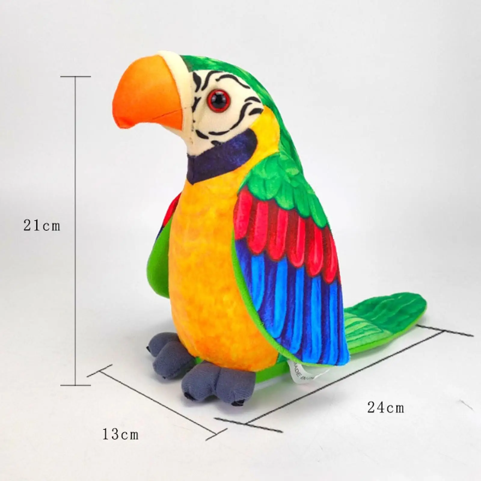 Realistic Electric Parrot Toy Kids Plush Bird Doll for Newborns Kids Baby