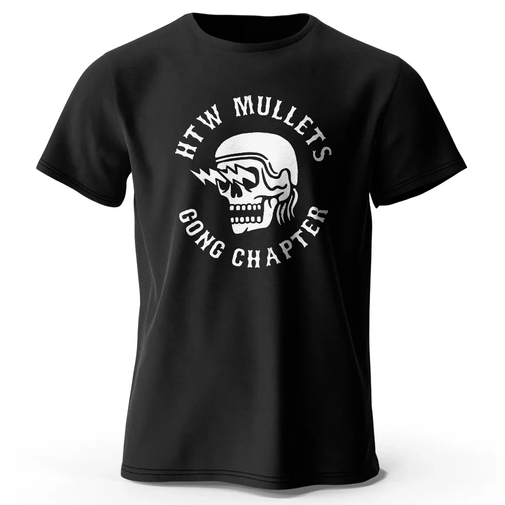 Mullets Gong Chapter Print, Men's Novel Graphic Design T-shirt, Casual Comfy Summer Tees for Men's Daily ActivitiesTops Clothing